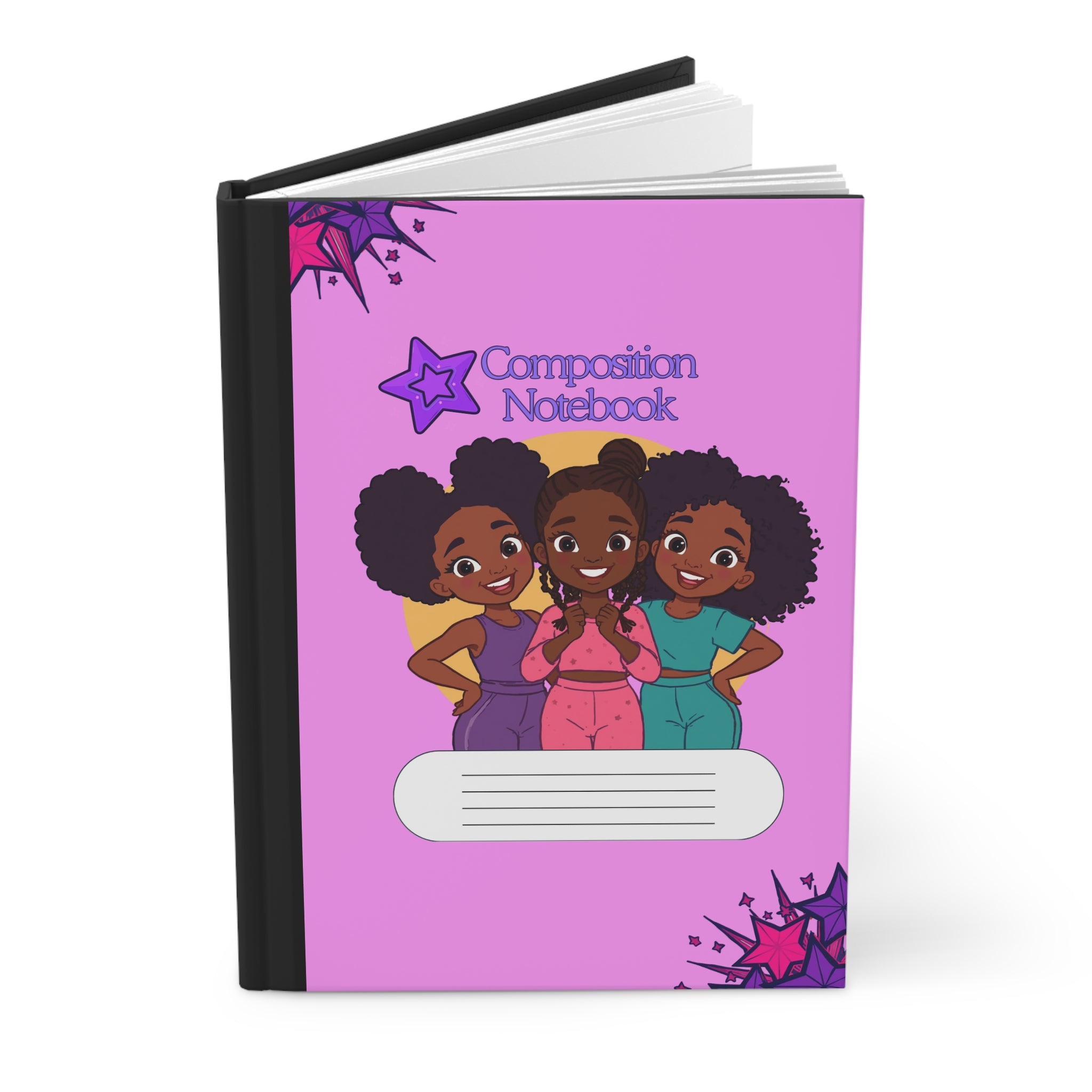 3 Brown Skin Girls Composition Notebook